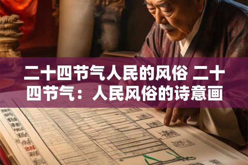 详细阅读:二十四节气人民的风俗 二十四节气:人民风俗的诗意画卷 二十四节气人民的风俗 二十四节气:人民风俗的诗意画卷