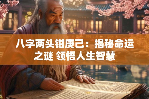 八字两头钳庚己：揭秘命运之谜 领悟人生智慧