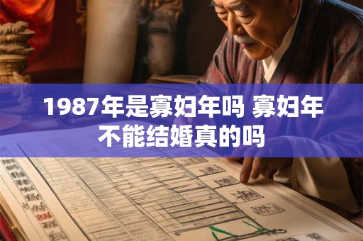 1987年是寡妇年吗 寡妇年不能结婚真的吗