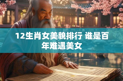 12生肖女美貌排行 谁是百年难遇美女