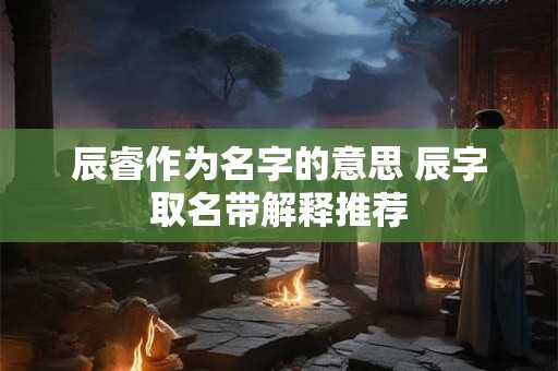 辰睿作为名字的意思 辰字取名带解释推荐