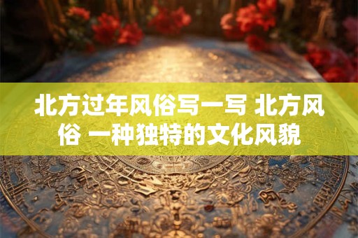 北方过年风俗写一写 北方风俗 一种独特的文化风貌