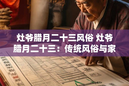 灶爷腊月二十三风俗 灶爷腊月二十三：传统风俗与家庭盛宴