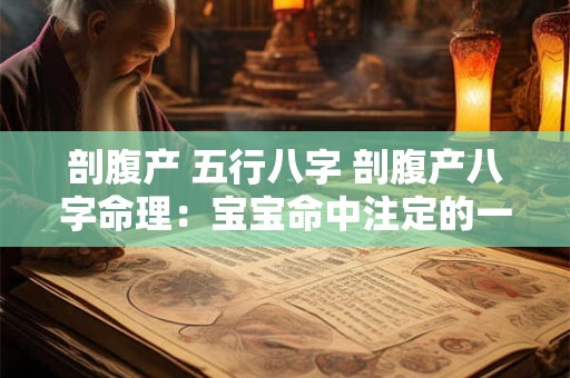 剖腹产 五行八字 剖腹产八字命理：宝宝命中注定的一生