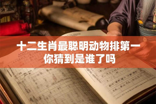 十二生肖最聪明动物排第一 你猜到是谁了吗