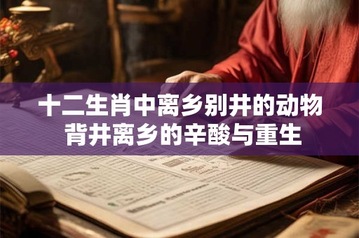 十二生肖中离乡别井的动物 背井离乡的辛酸与重生