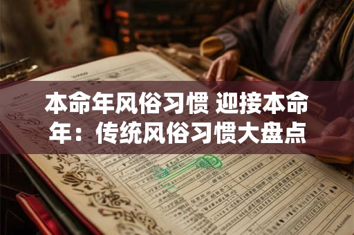 本命年风俗习惯 迎接本命年：传统风俗习惯大盘点