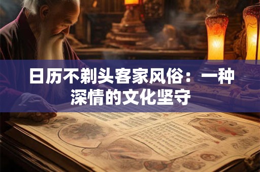 日历不剃头客家风俗：一种深情的文化坚守