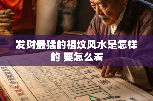 发财最猛的祖坟风水是怎样的 要怎么看