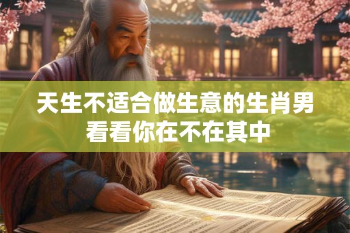 天生不适合做生意的生肖男 看看你在不在其中