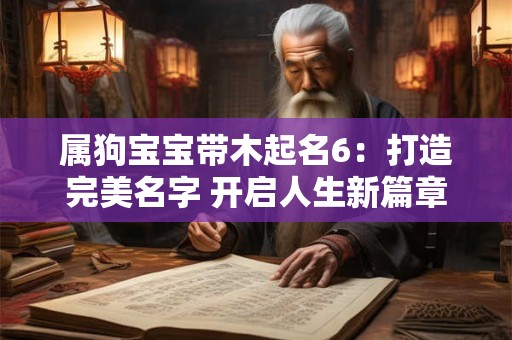 属狗宝宝带木起名6：打造完美名字 开启人生新篇章
