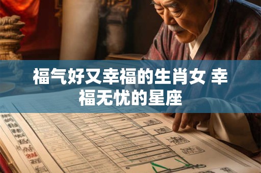 福气好又幸福的生肖女 幸福无忧的星座