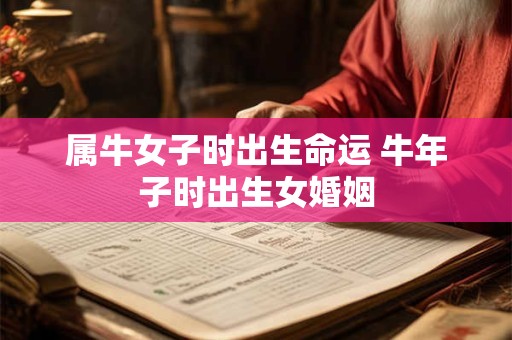 属牛女子时出生命运 牛年子时出生女婚姻