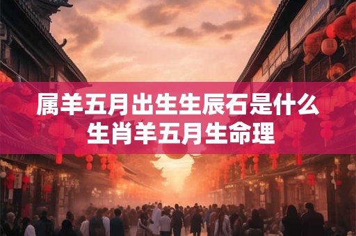 详细阅读:属羊五月出生生辰石是什么 生肖羊五月生命理 属羊五月出生生辰石是什么 生肖羊五月生命理