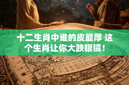 十二生肖中谁的皮最厚 这个生肖让你大跌眼镜！