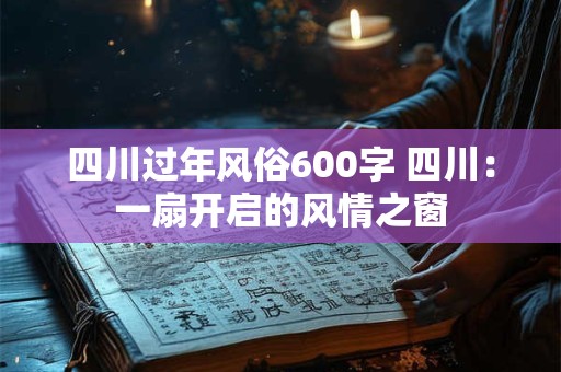 四川过年风俗600字 四川：一扇开启的风情之窗