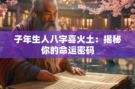 子年生人八字喜火土：揭秘你的命运密码