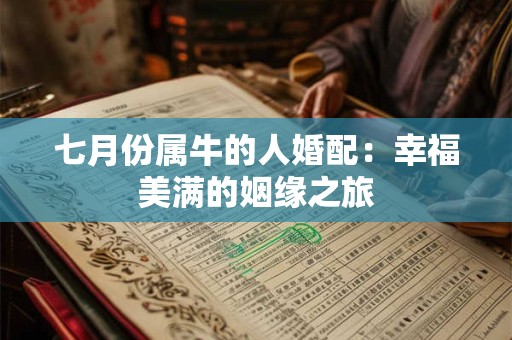 七月份属牛的人婚配：幸福美满的姻缘之旅
