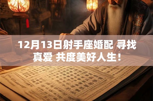 12月13日射手座婚配 寻找真爱 共度美好人生！