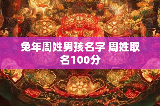 兔年周姓男孩名字 周姓取名100分