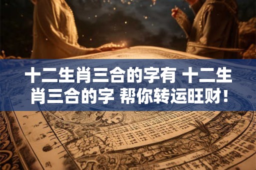 十二生肖三合的字有 十二生肖三合的字 帮你转运旺财！