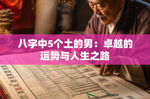 详细阅读:八字中5个土的男:卓越的运势与人生之路 八字中5个土的男:卓越的运势与人生之路