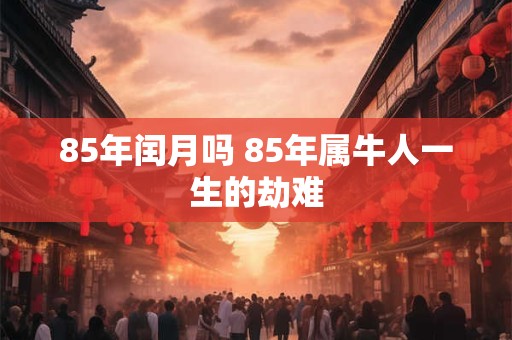 85年闰月吗 85年属牛人一生的劫难