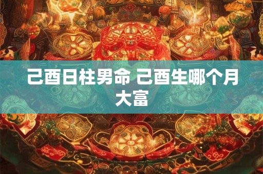 己酉日柱男命 己酉生哪个月大富