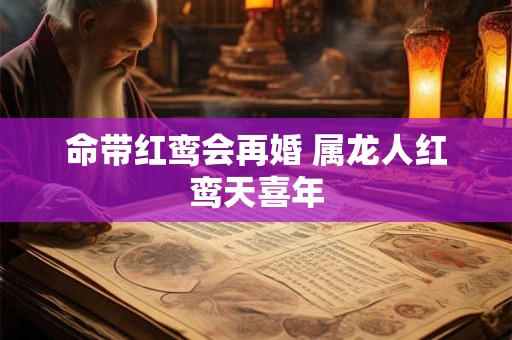 命带红鸾会再婚 属龙人红鸾天喜年