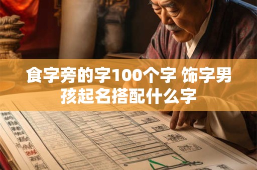 食字旁的字100个字 饰字男孩起名搭配什么字