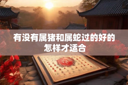 有没有属猪和属蛇过的好的 怎样才适合