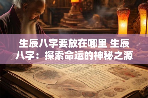 生辰八字要放在哪里 生辰八字：探索命运的神秘之源