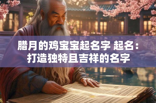 腊月的鸡宝宝起名字 起名：打造独特且吉祥的名字