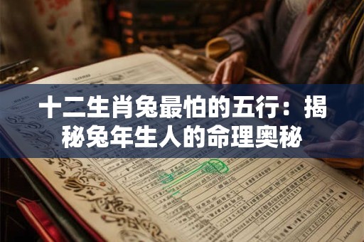 十二生肖兔最怕的五行：揭秘兔年生人的命理奥秘