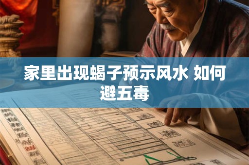 家里出现蝎子预示风水 如何避五毒