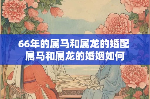 66年的属马和属龙的婚配 属马和属龙的婚姻如何