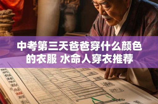 中考第三天爸爸穿什么颜色的衣服 水命人穿衣推荐