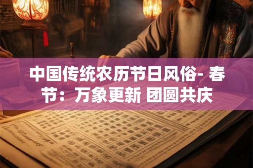 中国传统农历节日风俗- 春节：万象更新 团圆共庆