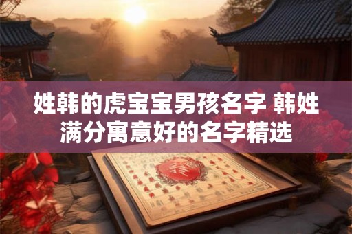 姓韩的虎宝宝男孩名字 韩姓满分寓意好的名字精选