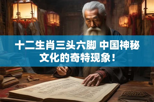 十二生肖三头六脚 中国神秘文化的奇特现象！