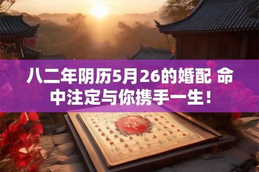 八二年阴历5月26的婚配 命中注定与你携手一生！