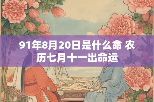 91年8月20日是什么命 农历七月十一出命运