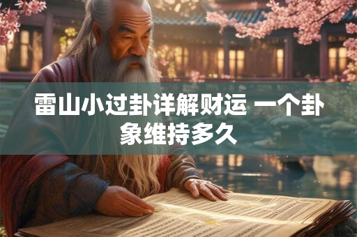 雷山小过卦详解财运 一个卦象维持多久