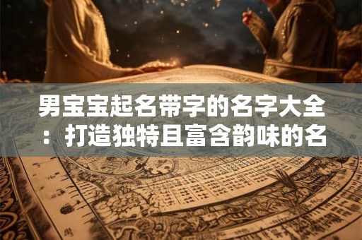男宝宝起名带字的名字大全：打造独特且富含韵味的名字