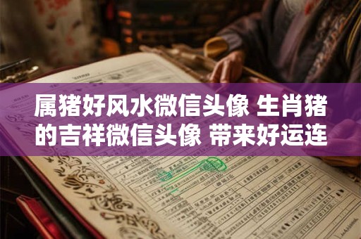 属猪好风水微信头像 生肖猪的吉祥微信头像 带来好运连连！