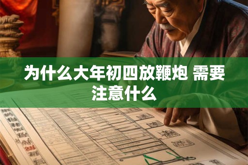 为什么大年初四放鞭炮 需要注意什么