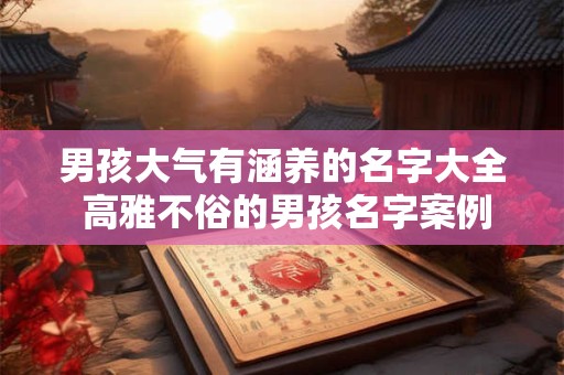 男孩大气有涵养的名字大全 高雅不俗的男孩名字案例
