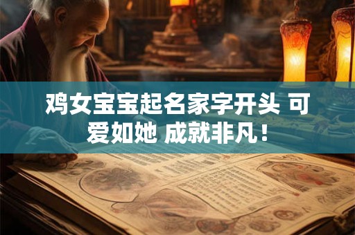 鸡女宝宝起名家字开头 可爱如她 成就非凡！