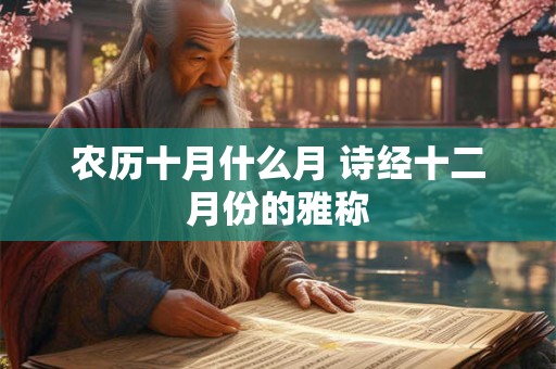 农历十月什么月 诗经十二月份的雅称