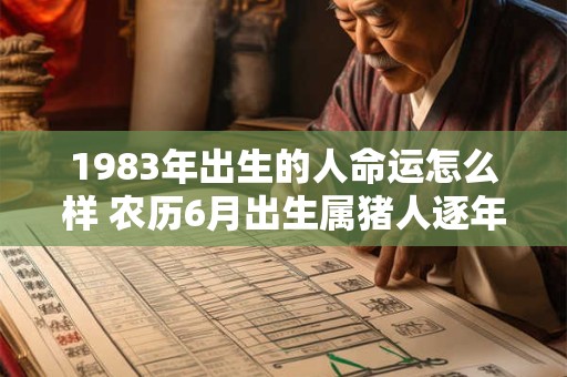 1983年出生的人命运怎么样 农历6月出生属猪人逐年财相